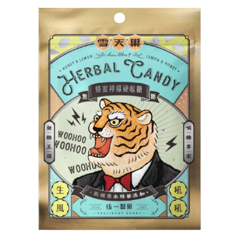 統一製菓 雪天果蜂蜜檸檬無糖硬喉糖補充包 50g 包 全素